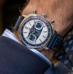 BLS Factory Breitling Top Time 38mm 7750 Movement Blue Leather Strap Watch